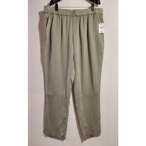 Saks Fifth Avenue Pull On Tencel Lyocell Pants Womens Size XL Sage Green NWT